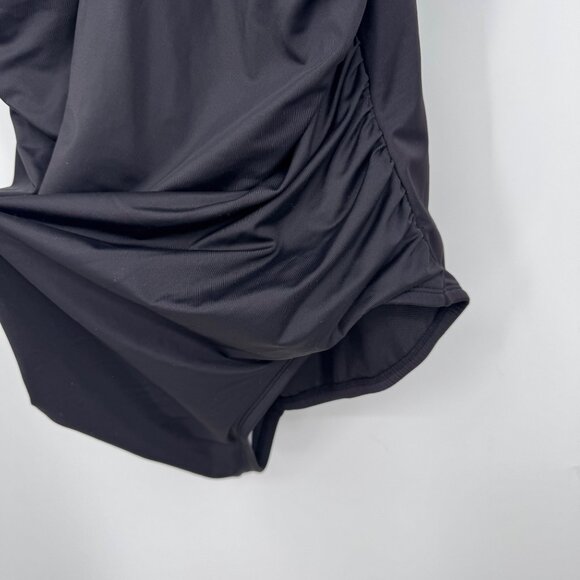 Embrace Your Curves Women's Plus Keyhole Front One Piece Black Swimsuit bathing - Picture 4 of 11